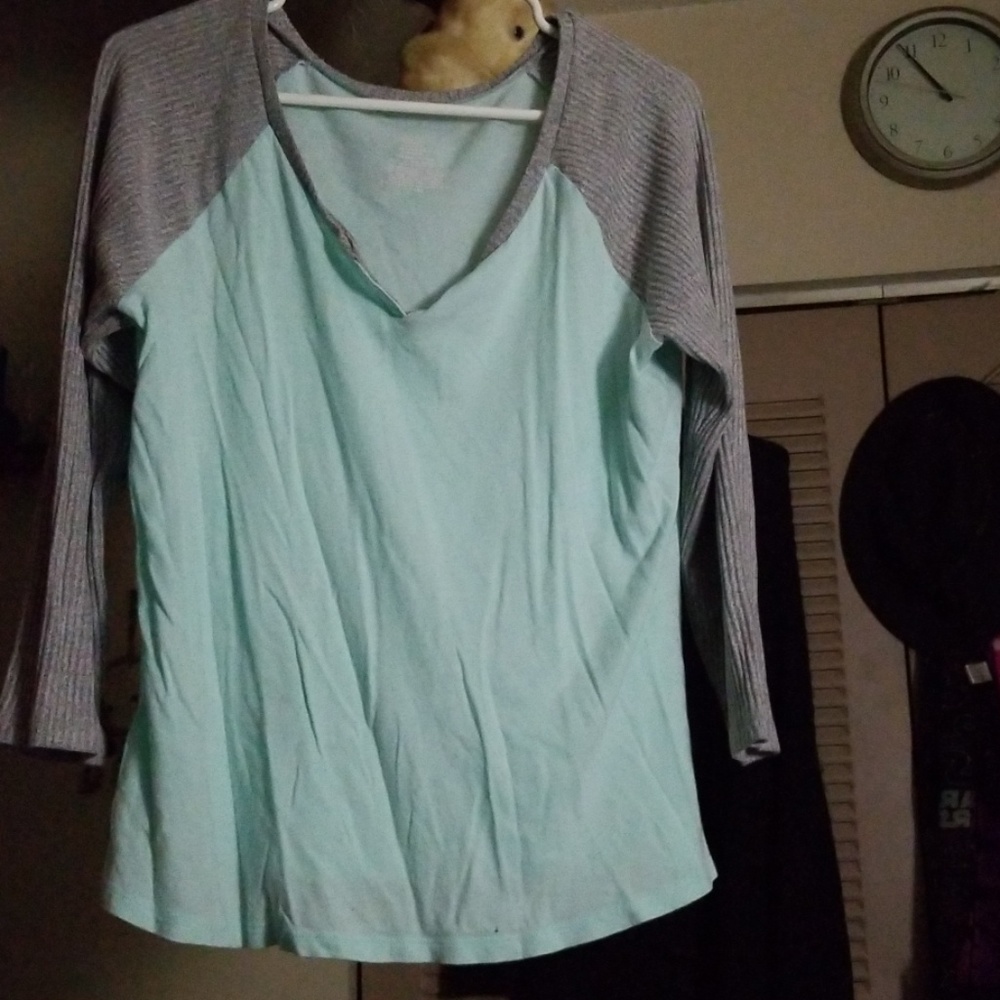 Green and grey top